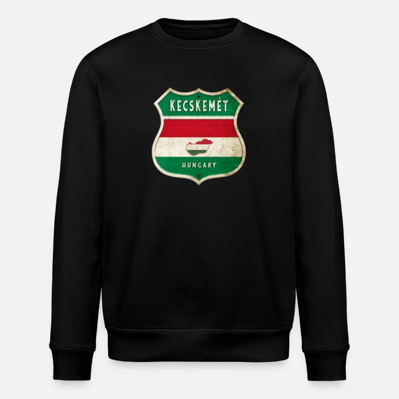 Kecskemét Ungarn Wappen Flaggen Design - Stanley/Stella Unisex Bio-Sweatshirt ROLLER - Schwarz