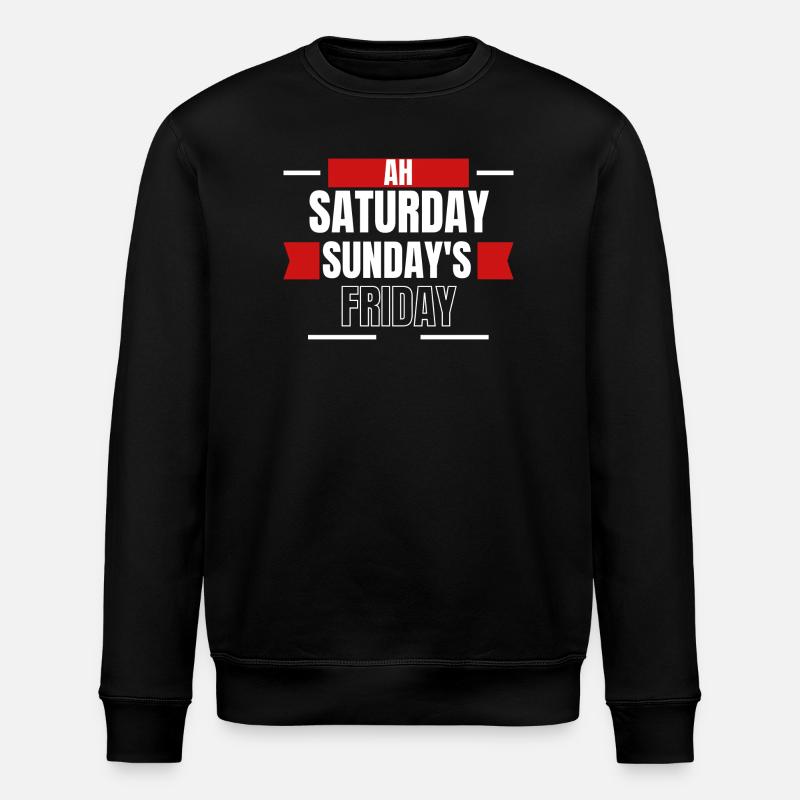 Ah Weekend Days Mashup Tee - Stanley/Stella Unisex Bio-Sweatshirt ROLLER - Schwarz