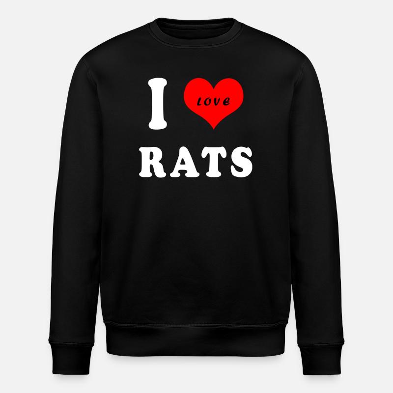 J'adore les rats - Sweat bio ROLLER Stanley/Stella Unisexe - noir