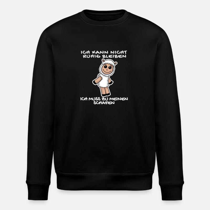 Schaf Schafe Spruch Sprüche - Stanley/Stella Unisex Bio-Sweatshirt ROLLER - Schwarz