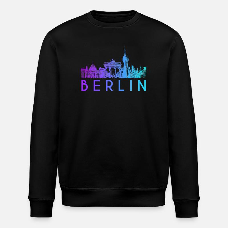 Berlin Skyline - Stanley/Stella Unisex Bio-Sweatshirt ROLLER - Schwarz