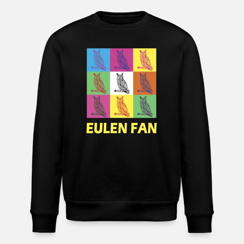 Eulen Fan Design - Stanley/Stella Unisex Bio-Sweatshirt ROLLER - Schwarz