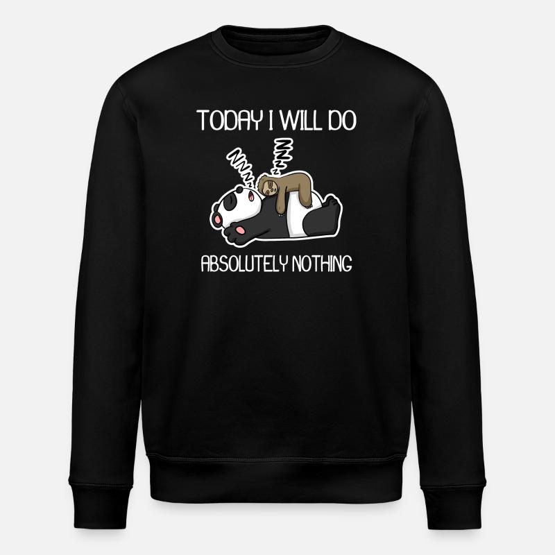 Do nothing - lazy - Stanley/Stella ROLLER Unisex Organic Sweatshirt - black