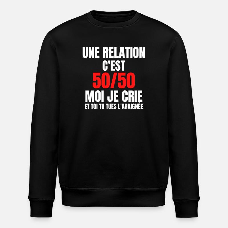 arachnophobe, peur des araignées, araignée - Sweat bio ROLLER Stanley/Stella Unisexe - noir