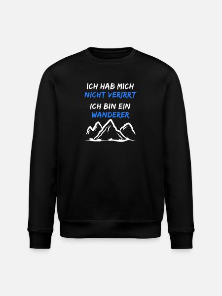 Berggipfel Wanderwege Statement Wandern Wanderer - Stanley/Stella Unisex Bio-Sweatshirt ROLLER - Schwarz