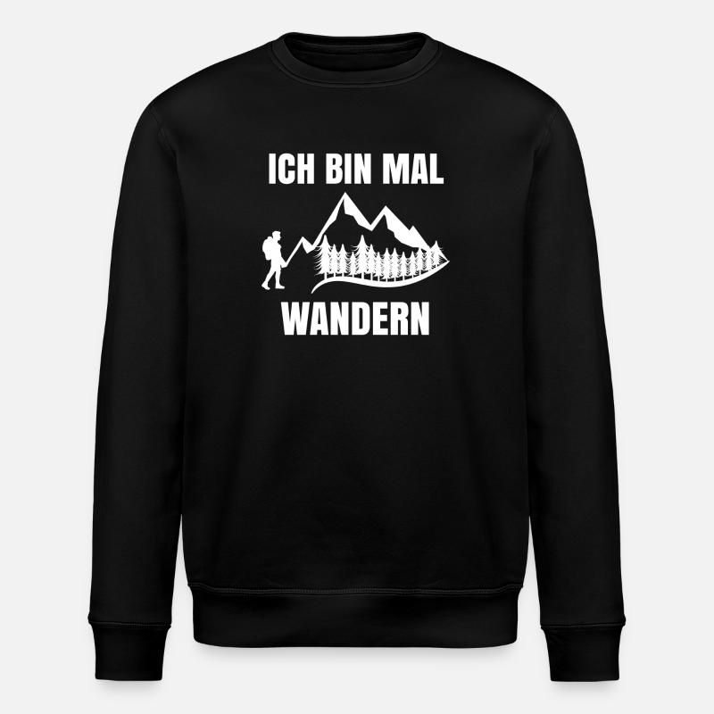 Wandern Wanderung Bergsteigen Wanderer Statement - Stanley/Stella Unisex Bio-Sweatshirt ROLLER - Schwarz