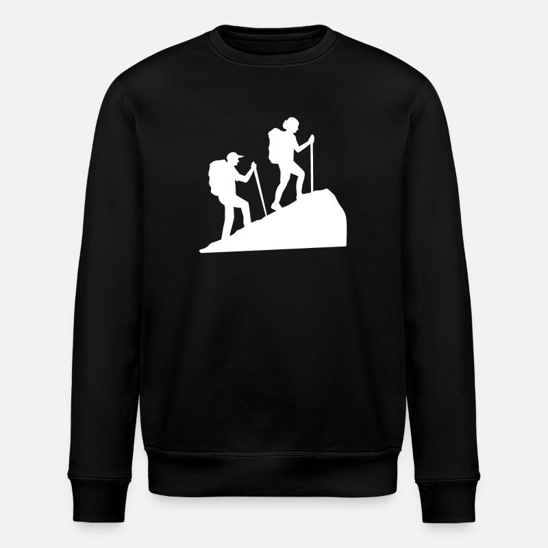 Klettersteig Wanderer Berggipfel Wandern Wanderung - Stanley/Stella Unisex Bio-Sweatshirt ROLLER - Schwarz