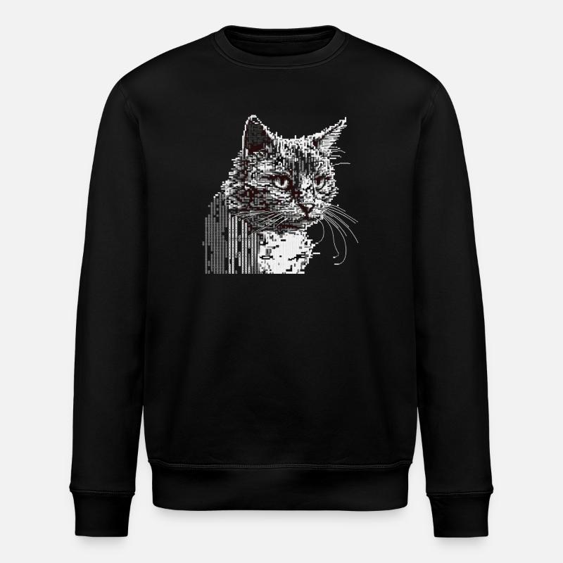 ASCII Cat - Stanley/Stella Unisex Bio-Sweatshirt ROLLER - Schwarz