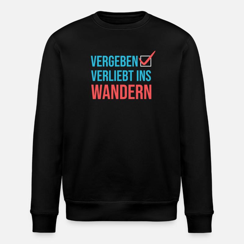 Wandern Klettern Statement Bergwanderung Wanderer - Stanley/Stella Unisex Bio-Sweatshirt ROLLER - Schwarz