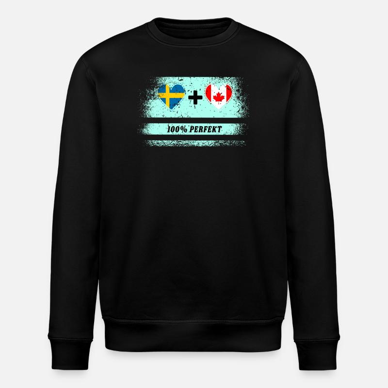 Canada & Suède 100% Parfait / Cadeau - Sweat bio ROLLER Stanley/Stella Unisexe - noir