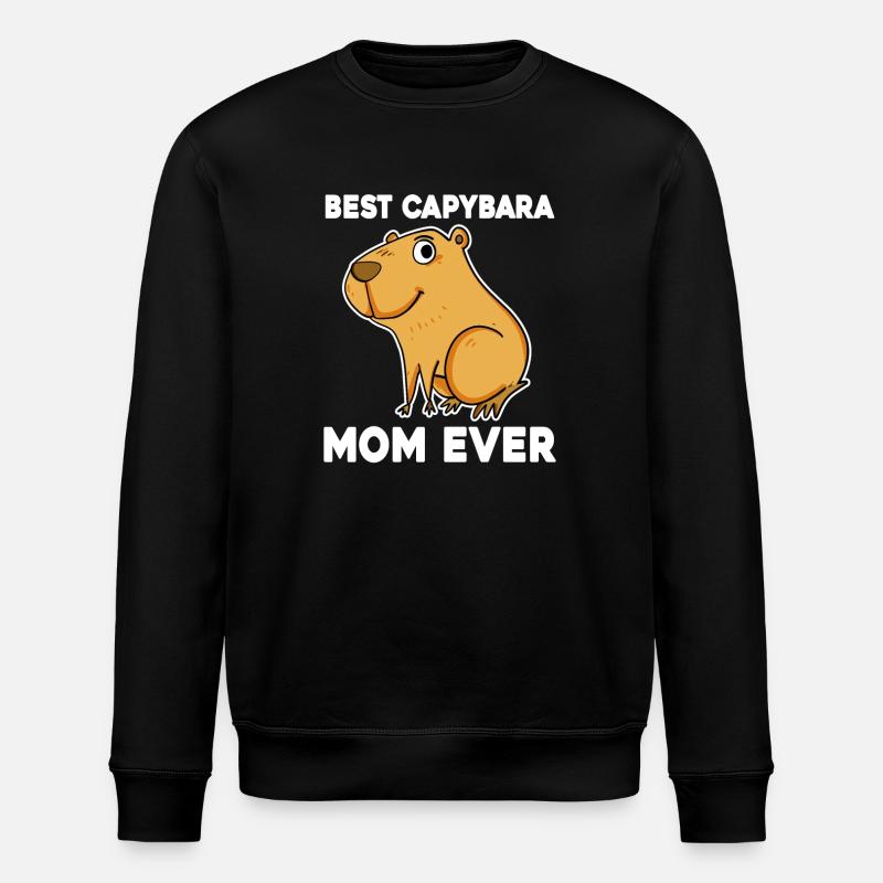 Capybara Mama Wasserschwein - Sweat bio ROLLER Stanley/Stella Unisexe - noir