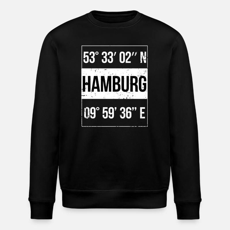 Coordonnées Hambourg - Sweat bio ROLLER Stanley/Stella Unisexe - noir