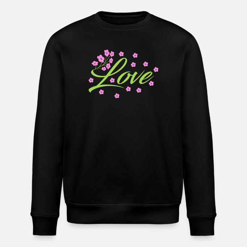 Amour - Fleurs - Sweat bio ROLLER Stanley/Stella Unisexe - noir