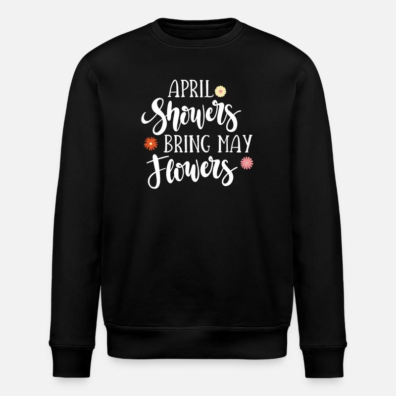 Aprilschauer bringen Maiblumen - Stanley/Stella Unisex Bio-Sweatshirt ROLLER - Schwarz