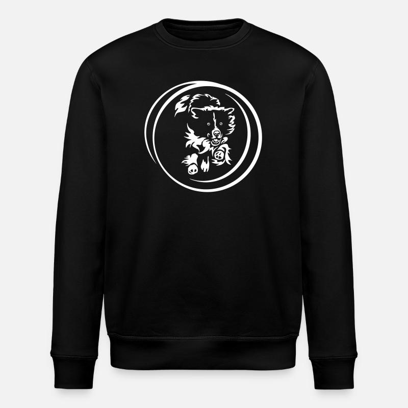 Border Collie "Black Edition" - Stanley/Stella ROLLER Unisex Organic Sweatshirt - black