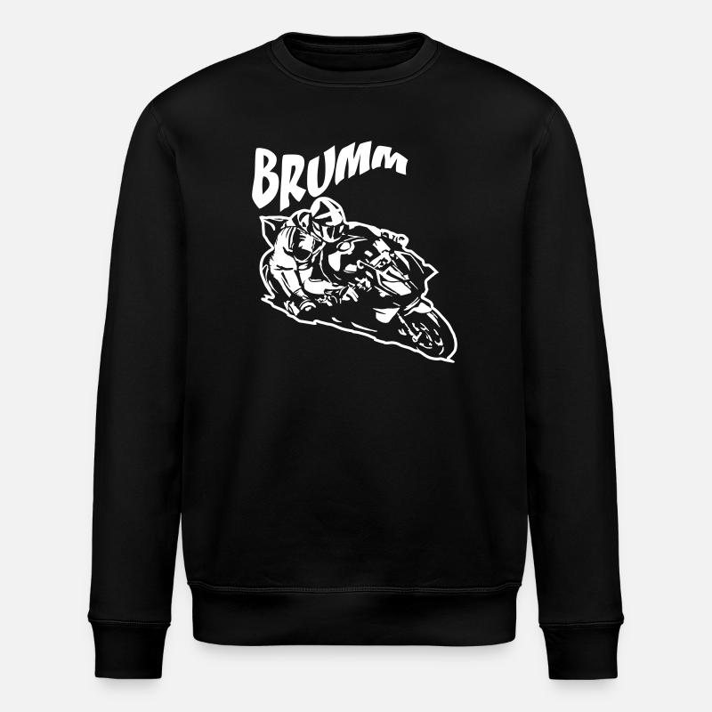 Brumm Biker White - Stanley/Stella ROLLER Unisex Organic Sweatshirt - black