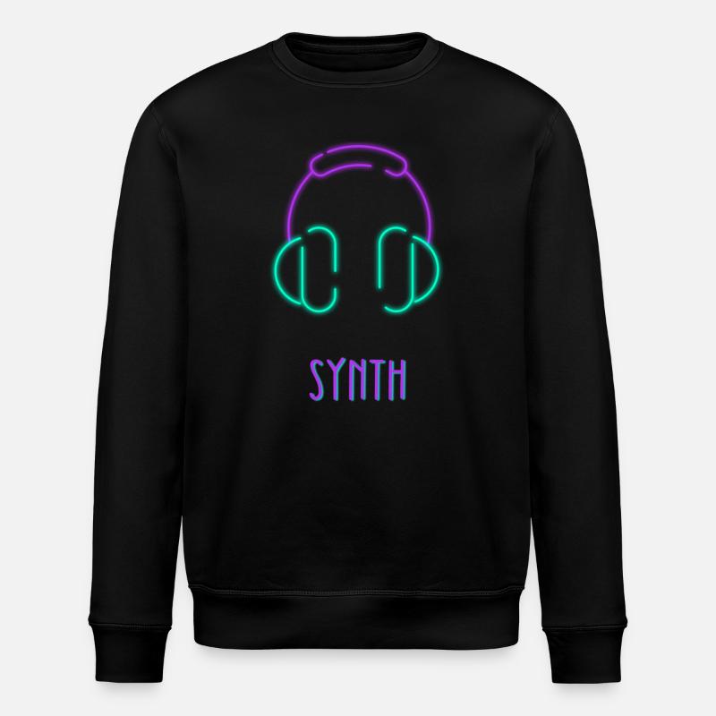 Synth-Kopfhörer Elektronische Musikästhetik - Stanley/Stella Unisex Bio-Sweatshirt ROLLER - Schwarz