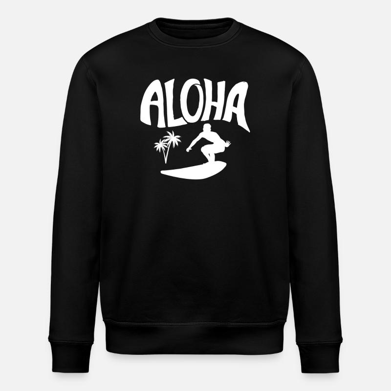 surfing, surfing, surf spot - Stanley/Stella ROLLER Unisex Organic Sweatshirt - black