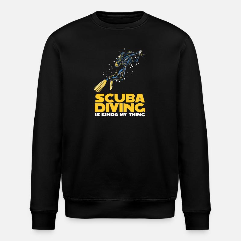 Scuba Diver Instructor Design - Stanley/Stella ROLLER Unisex Organic Sweatshirt - black
