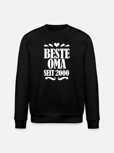 Beste Oma seit 2000 - Oma Geschenk - Stanley/Stella Unisex Bio-Sweatshirt ROLLER - Schwarz