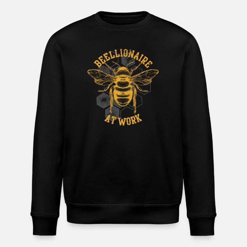 Reellionaire at Work Bee - Stanley/Stella ROLLER Unisex Organic Sweatshirt - black