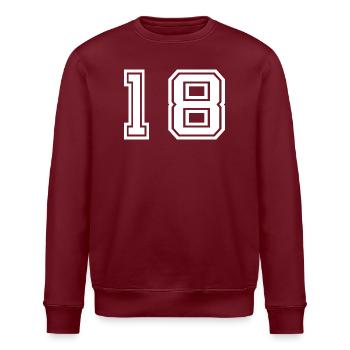 18.Geburtstag volljährig - Stanley/Stella Unisex Bio-Sweatshirt ROLLER - Burgunderrot - Vorne - Nik (191cm)