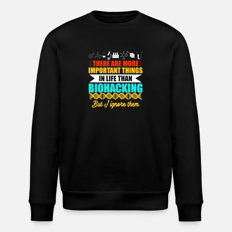 Biohacker Design - Stanley/Stella Unisex Bio-Sweatshirt ROLLER - Schwarz