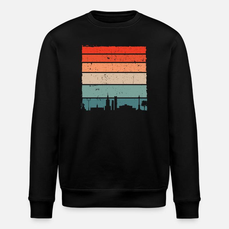 Sunset Skyline Gradient Tee - Stanley/Stella ROLLER Unisex Organic Sweatshirt - black