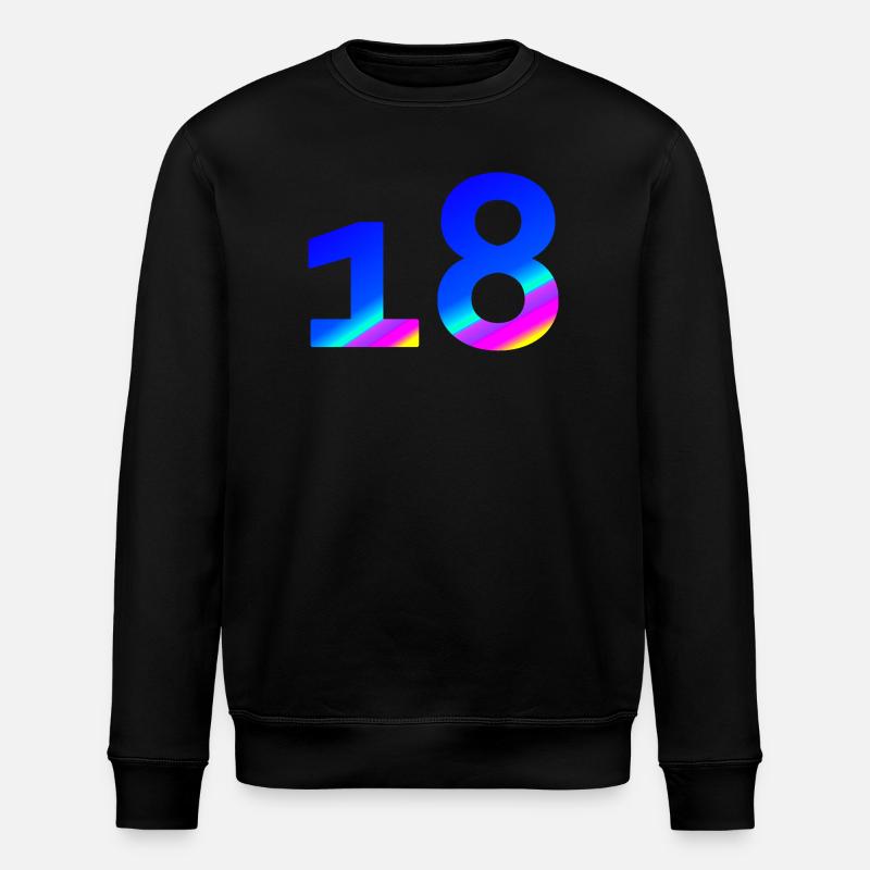verschenken, 18 blauton mit Farbverlauf - Stanley/Stella Unisex Bio-Sweatshirt ROLLER - Schwarz
