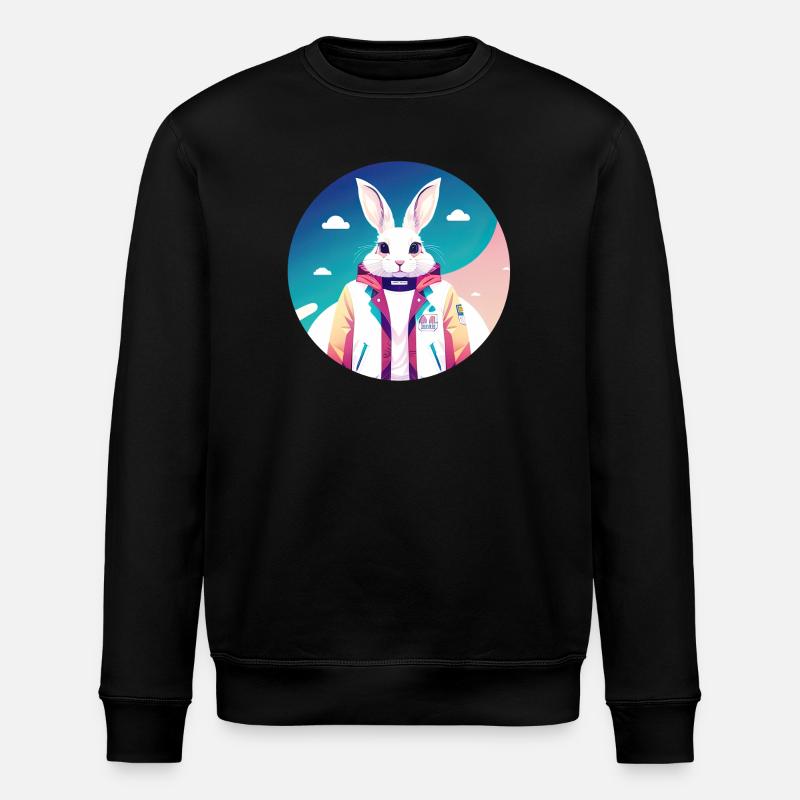 Bunny, Rabbit, Easter Bunny - Stanley/Stella ROLLER Unisex Organic Sweatshirt - black