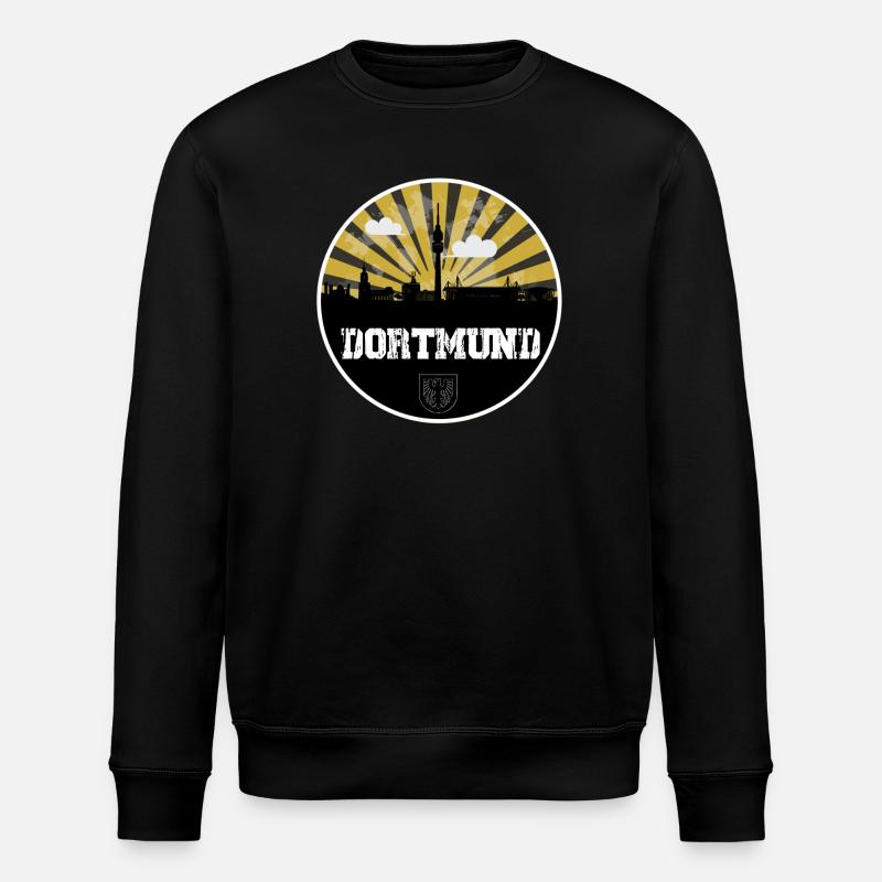 Dortmund Skyline Home Game - Stanley/Stella ROLLER Unisex Organic Sweatshirt - black