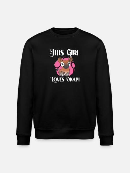 This girl loves okapi - Stanley/Stella ROLLER Unisex Organic Sweatshirt - black