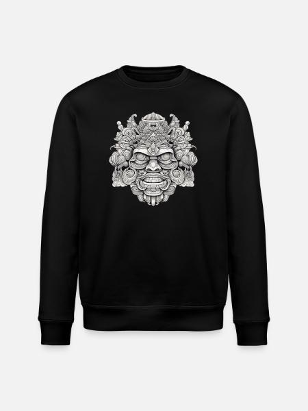 Psychedelic head - Stanley/Stella ROLLER Unisex Organic Sweatshirt - black