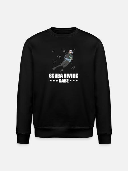 Scuba Diving Spearfishing Design - Stanley/Stella ROLLER Unisex Organic Sweatshirt - black