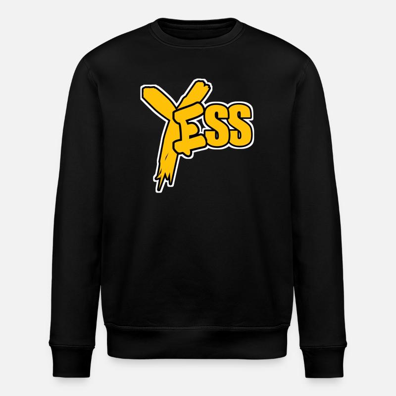YES Jaune Pop Comic - Sweat bio ROLLER Stanley/Stella Unisexe - noir