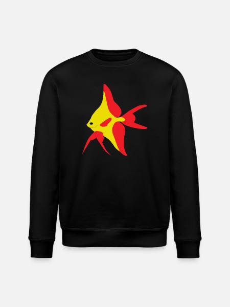 Poisson drapeau rouge et jaune - Sweat bio ROLLER Stanley/Stella Unisexe - noir