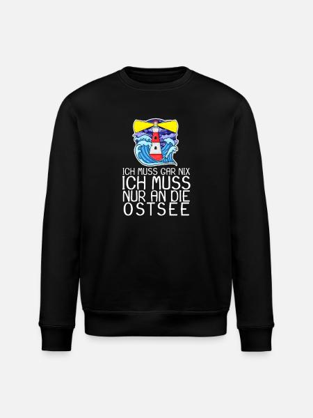 Ostsee Spruch - Stanley/Stella Unisex Bio-Sweatshirt ROLLER - Schwarz