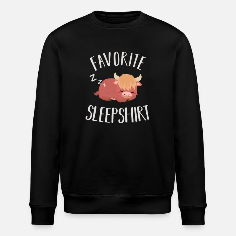 Scottish Highland cattle cow - Stanley/Stella ROLLER Unisex Organic Sweatshirt - black