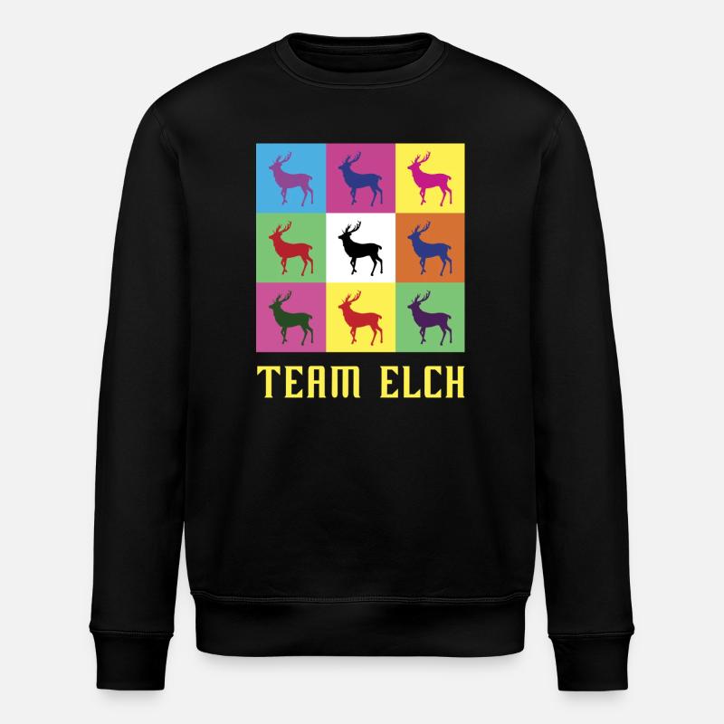 Team Elch - Stanley/Stella Unisex Bio-Sweatshirt ROLLER - Schwarz
