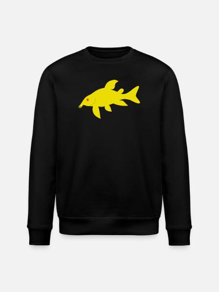 Rote und gelbe Panzerwelse - Stanley/Stella Unisex Bio-Sweatshirt ROLLER - Schwarz