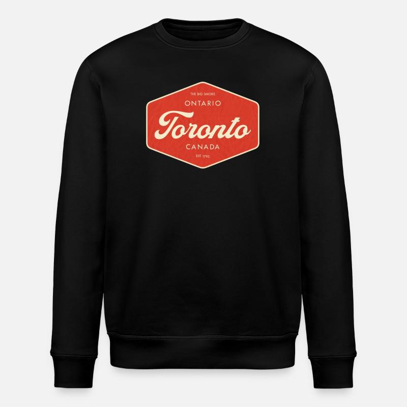 Panneau rétro de Toronto - Sweat bio ROLLER Stanley/Stella Unisexe - noir