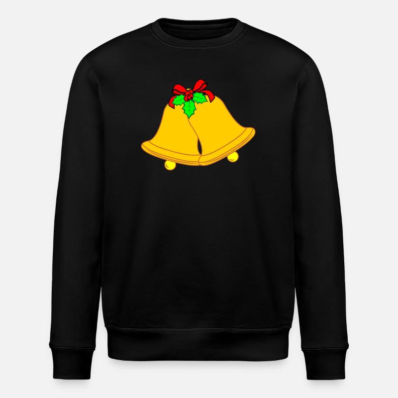 Deux cloches d’église pour Noël - Sweat bio ROLLER Stanley/Stella Unisexe - noir