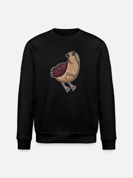 Caille Oiseau Motif Oiseaux - Sweat bio ROLLER Stanley/Stella Unisexe - noir