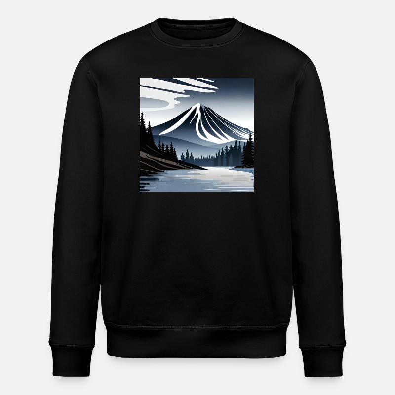 Vulkanlandschaft - Stanley/Stella Unisex Bio-Sweatshirt ROLLER - Schwarz