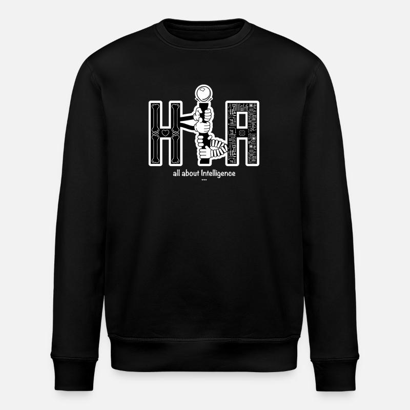 Human vs Artificial Intelligence - Stanley/Stella Unisex Bio-Sweatshirt ROLLER - Schwarz