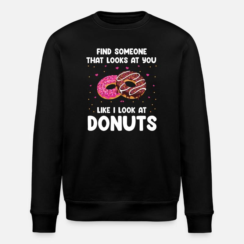 Donuts Love Design - Stanley/Stella ROLLER Unisex Organic Sweatshirt - black