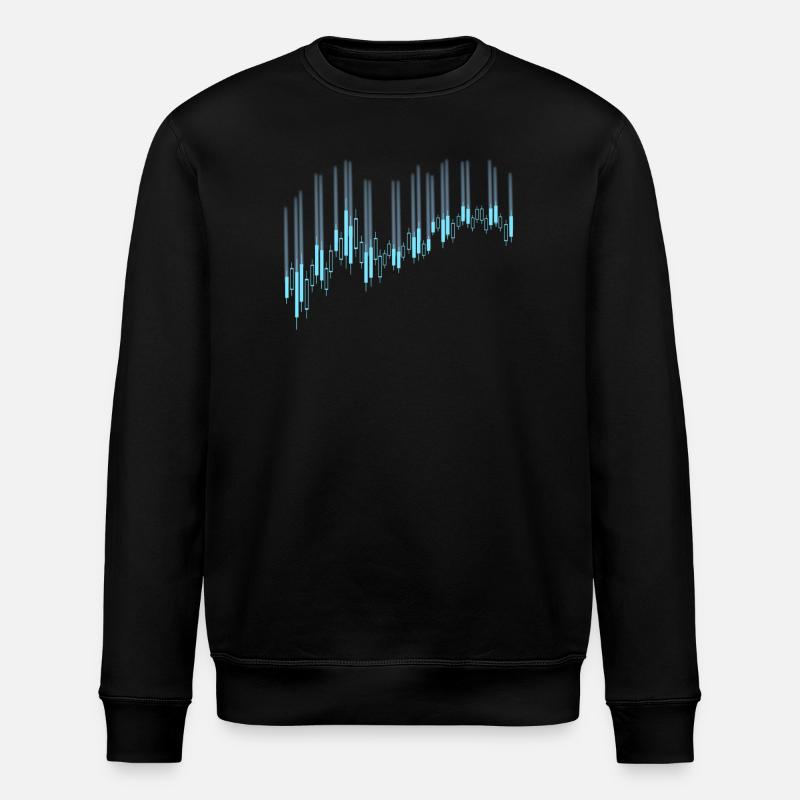 Candlestick chart - Stanley/Stella ROLLER Unisex Organic Sweatshirt - black