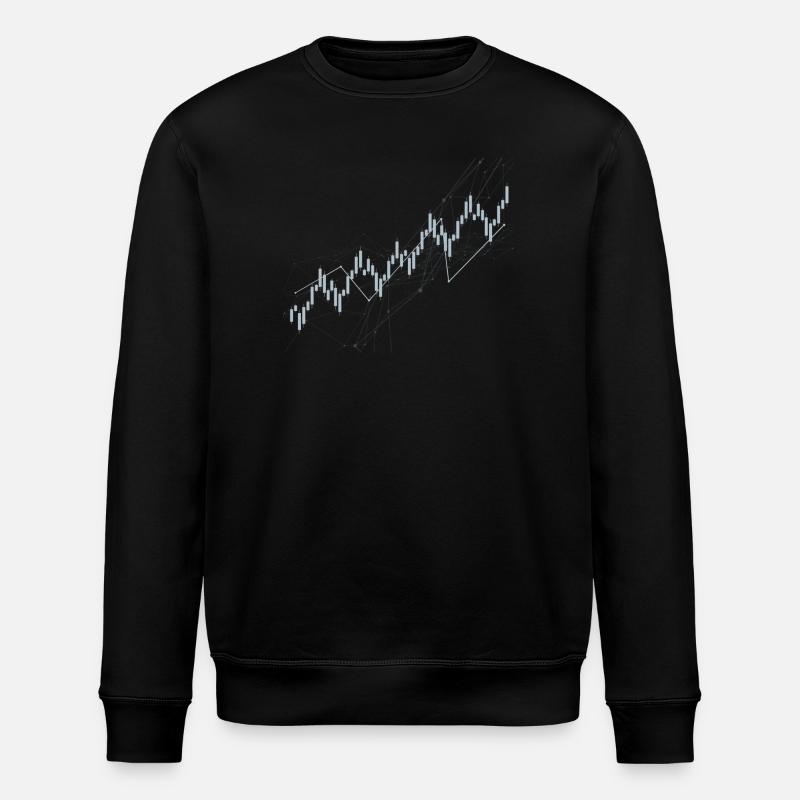 Candlestick chart - Stanley/Stella ROLLER Unisex Organic Sweatshirt - black