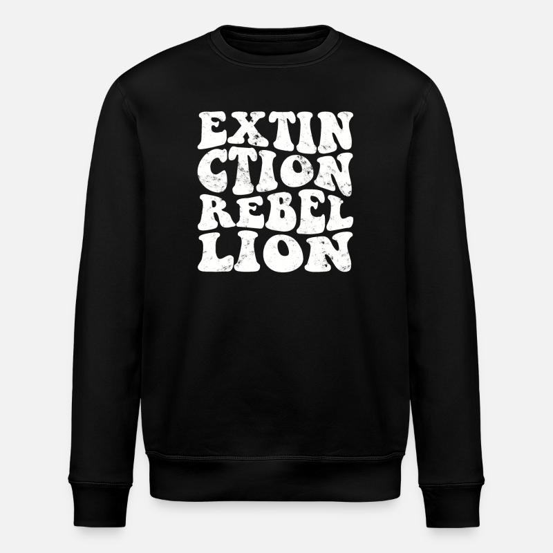 Extinction Rebellion Retro white - Stanley/Stella ROLLER Unisex Organic Sweatshirt - black