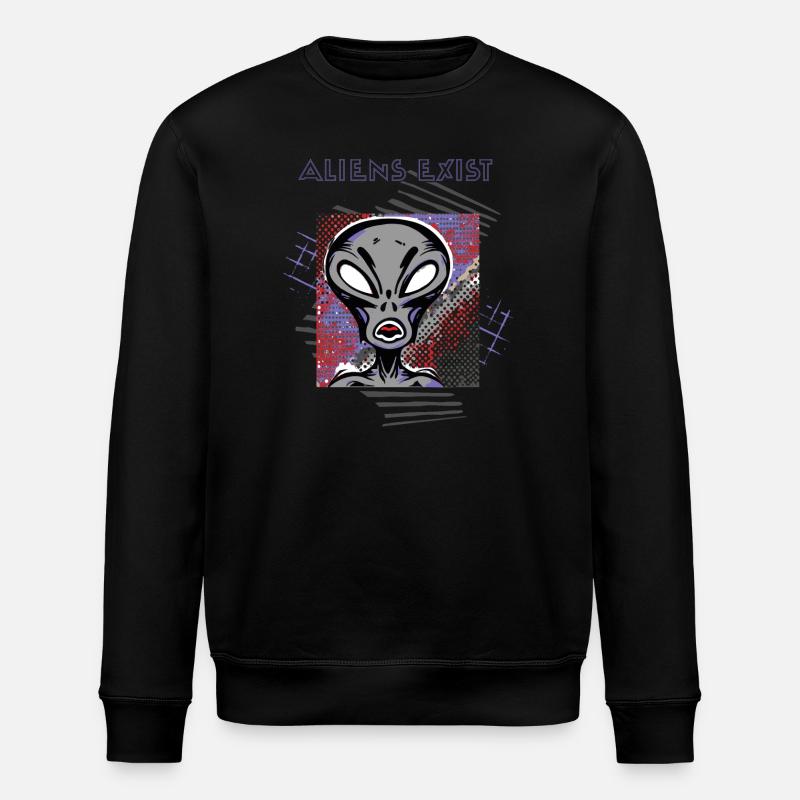 Aliens Exist: Prove Otherwise - Stanley/Stella ROLLER Unisex Organic Sweatshirt - black
